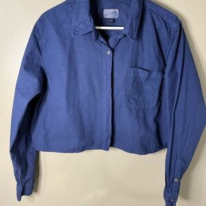 Universal Thread Blue Blouse Relaxed Fit Lightweight